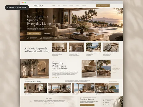 Sample preview of Riviera, a boutique hospitality WestSideSite design